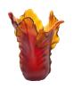 Dark amber tulip magnum vase - Daum